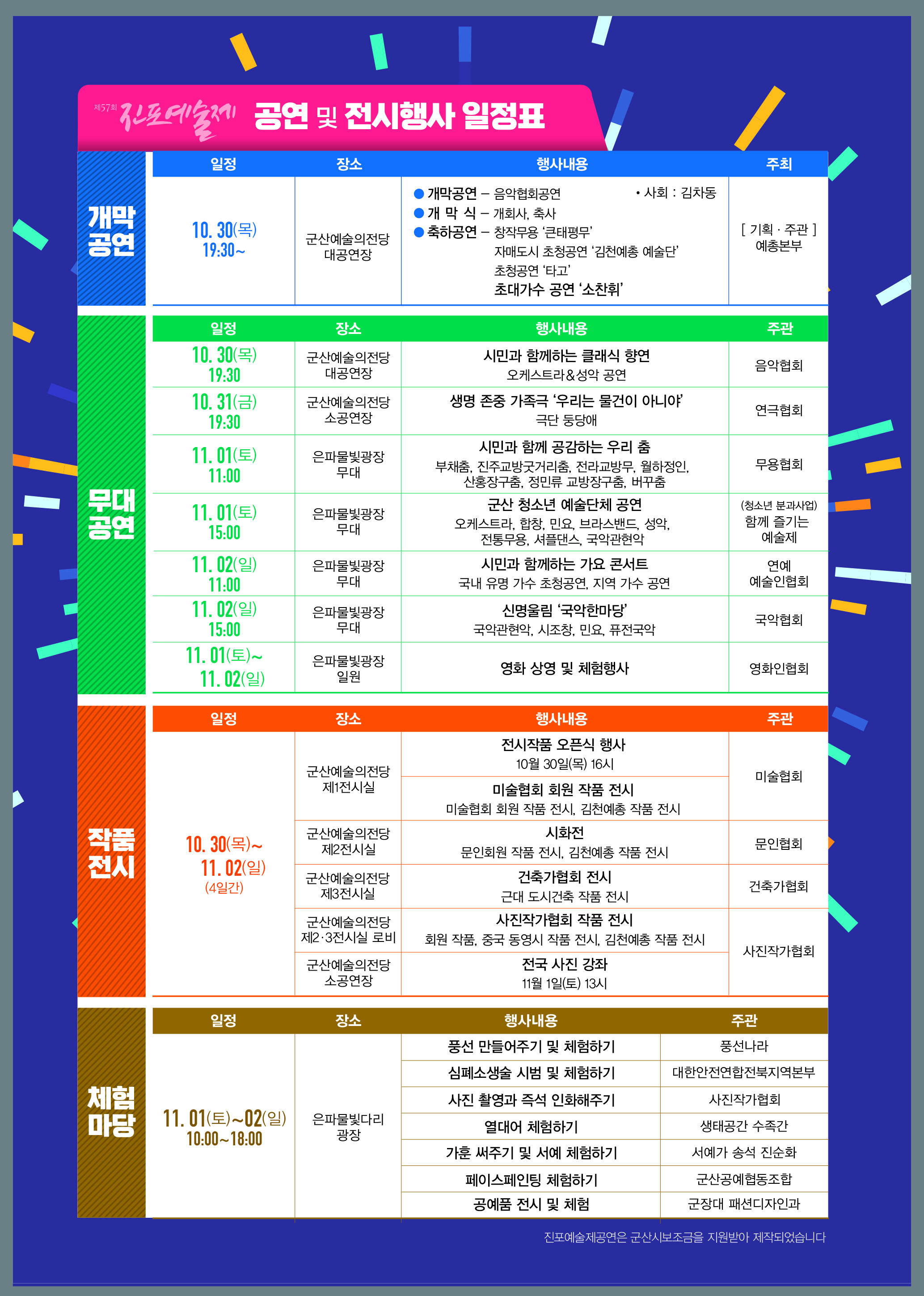 제57회진포예술제프로그램