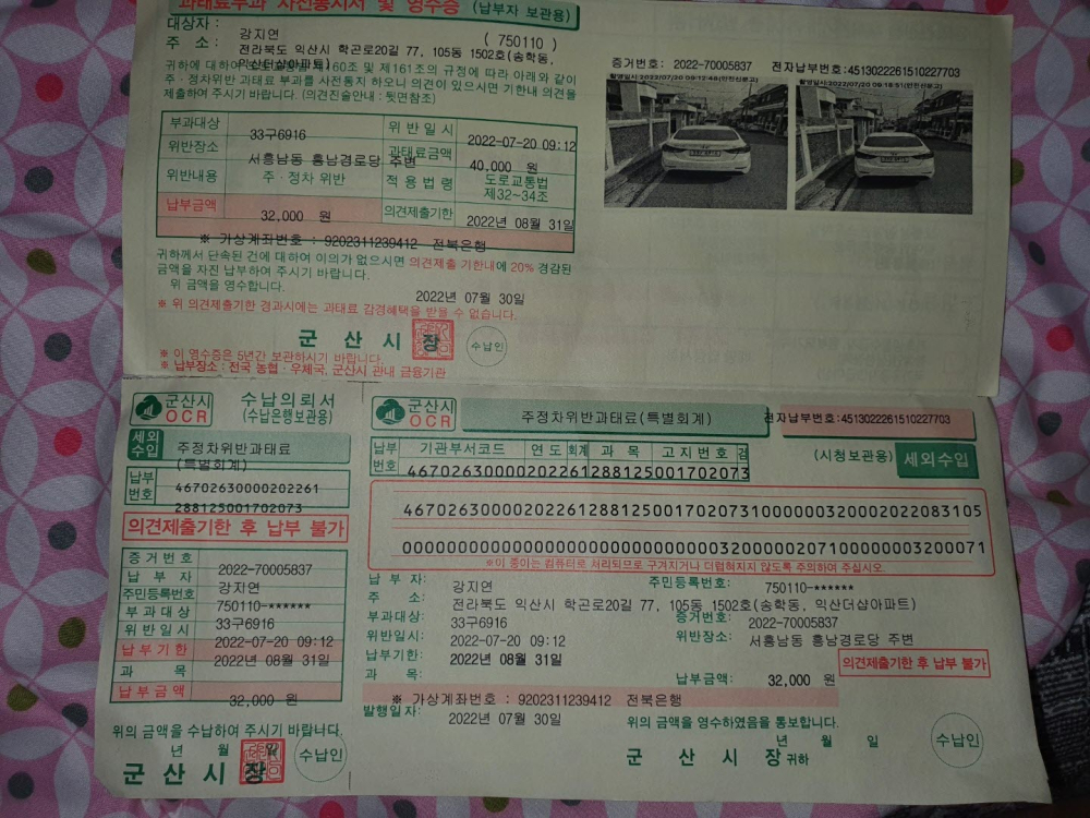 주정차딱지