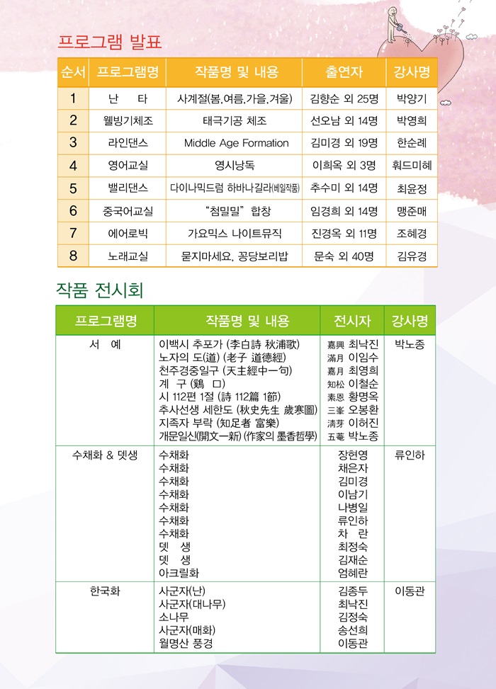 제3회 나운2동 주민자치센터 수강생 대축전
