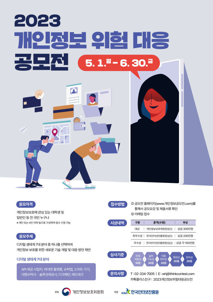 2023개인정보위험대응공모전포스터