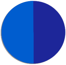 노랑색여성45%, 파랑색남성 55%
