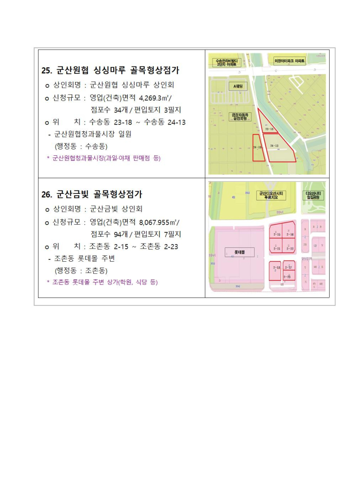 군산시골목형상점가지정현황(26개소_구역도포함)011